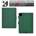 For iPad Air 11 2024 Solid Color Fiber Texture Smart Tablet Leather Case(Green) - 3