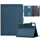 For iPad Air 11 2024 Solid Color Fiber Texture Smart Tablet Leather Case(Royal Blue) - 1