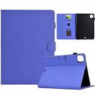 For iPad Air 11 2024 Solid Color Fiber Texture Smart Tablet Leather Case(Purple) - 1