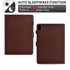 For iPad mini 6 Solid Color Fiber Texture Smart Tablet Leather Case(Brown) - 3