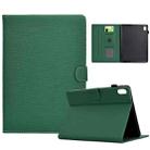 For iPad mini 2024 / mini 6 Solid Color Fiber Texture Smart Tablet Leather Case(Green) - 1