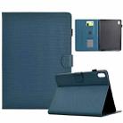 For iPad mini 6 Solid Color Fiber Texture Smart Tablet Leather Case(Royal Blue) - 1