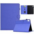 For iPad mini 6 Solid Color Fiber Texture Smart Tablet Leather Case(Purple) - 1