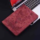 For Samsung Galaxy Tab S6 SM-T860/T865 Butterfly Rose Embossed Leather Tablet Case, without Pen(Red) - 2