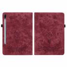 For Samsung Galaxy Tab S6 SM-T860/T865 Butterfly Rose Embossed Leather Tablet Case, without Pen(Red) - 3