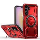 For Samsung Galaxy A25 Armor II Series MagSafe Magnetic Holder Phone Case(Red) - 1