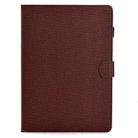 For Samsung Galaxy Tab A9 Solid Color Fiber Texture Smart Tablet Leather Case(Brown) - 3