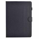 For Samsung Galaxy Tab A9 Solid Color Fiber Texture Smart Tablet Leather Case(Black) - 3