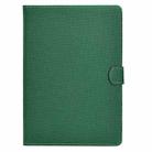 For Samsung Galaxy Tab A9 Solid Color Fiber Texture Smart Tablet Leather Case(Green) - 3