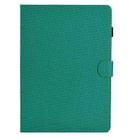 For Samsung Galaxy Tab A9 Solid Color Fiber Texture Smart Tablet Leather Case(Lake Green) - 3