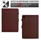 For Samsung Galaxy Tab A9+ Solid Color Fiber Texture Smart Tablet Leather Case(Brown) - 3