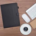 For Samsung Galaxy Tab A9+ Solid Color Fiber Texture Smart Tablet Leather Case(Black) - 2