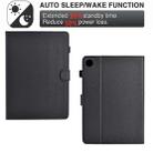 For Samsung Galaxy Tab A9+ Solid Color Fiber Texture Smart Tablet Leather Case(Black) - 3