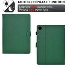 For Samsung Galaxy Tab A9+ Solid Color Fiber Texture Smart Tablet Leather Case(Green) - 3