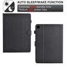 For Samsung Galaxy Tab S6 Lite Solid Color Fiber Texture Smart Tablet Leather Case(Black) - 3