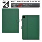 For Samsung Galaxy Tab S6 Lite Solid Color Fiber Texture Smart Tablet Leather Case(Green) - 3