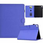 For Samsung Galaxy Tab S6 Lite Solid Color Fiber Texture Smart Tablet Leather Case(Purple) - 1