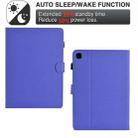 For Samsung Galaxy Tab S6 Lite Solid Color Fiber Texture Smart Tablet Leather Case(Purple) - 3