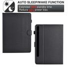 For Samsung Galaxy Tab S7 / S8 Solid Color Fiber Texture Smart Tablet Leather Case(Black) - 3