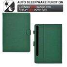 For Samsung Galaxy Tab S7 / S8 Solid Color Fiber Texture Smart Tablet Leather Case(Green) - 3