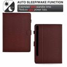 For Samsung Galaxy Tab S9 / S9 FE Solid Color Fiber Texture Smart Tablet Leather Case(Brown) - 3