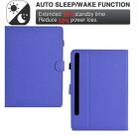 For Samsung Galaxy Tab S9 / S9 FE Solid Color Fiber Texture Smart Tablet Leather Case(Purple) - 3