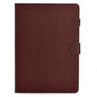 For Samsung Galaxy Tab A7 Lite Solid Color Fiber Texture Smart Tablet Leather Case(Brown) - 3