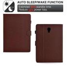 For Samsung Galaxy Tab A 10.5 Solid Color Fiber Texture Smart Tablet Leather Case(Brown) - 3