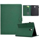 For Samsung Galaxy Tab A 10.5 Solid Color Fiber Texture Smart Tablet Leather Case(Green) - 1