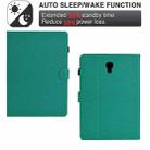 For Samsung Galaxy Tab A 10.5 Solid Color Fiber Texture Smart Tablet Leather Case(Lake Green) - 3