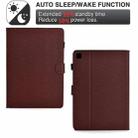 For Samsung Galaxy Tab S5e Solid Color Fiber Texture Smart Tablet Leather Case(Brown) - 3