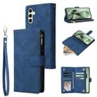 For Samsung Galaxy S24 FE 5G Multifunctional Multi-Card Wallet Phone Leather Case(Blue) - 1