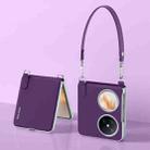 For Huawei Pocket 2 SULADA Skin Feel Liquid Leather Phone Case with Strap(Purple) - 1