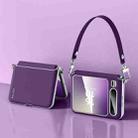 For Huawei Pura X SULADA Skin Feel Liquid Leather Phone Case with Strap(Purple) - 1