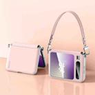 For Huawei Pura X SULADA Skin Feel Liquid Leather Phone Case with Strap(Pink) - 1