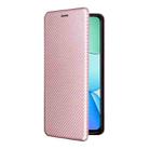 For Redmi 13 4G Carbon Fiber Texture Flip Leather Phone Case(Pink) - 2