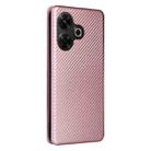For Redmi 13 4G Carbon Fiber Texture Flip Leather Phone Case(Pink) - 3