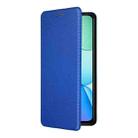 For Redmi 13 4G Carbon Fiber Texture Flip Leather Phone Case(Blue) - 2