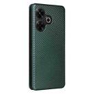 For Redmi 13 4G Carbon Fiber Texture Flip Leather Phone Case(Green) - 3
