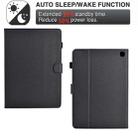 For Amazon Kindle Fire HD 8 2022 / 2020 Solid Color Fiber Texture Smart Tablet Leather Case(Black) - 3