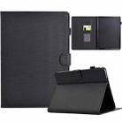 For Amazon Kindle 11th 2022 Solid Color Fiber Texture Smart Tablet Leather Case(Black) - 1