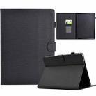 For Amazon Kindle Paperwhite 5 2021 Solid Color Fiber Texture Smart Tablet Leather Case(Black) - 1