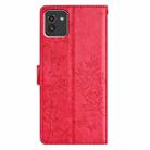 For Samsung Galaxy A03 164mm Butterflies and Flowers Leather Phone Case(Red) - 3
