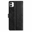 For Samsung Galaxy A04e Butterflies and Flowers Leather Phone Case(Black) - 3