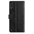 For Samsung Galaxy A10 / M10 Butterflies and Flowers Leather Phone Case(Black) - 3