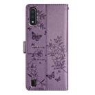 For Samsung Galaxy A10 / M10 Butterflies and Flowers Leather Phone Case(Purple) - 3