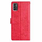 For Samsung Galaxy A14 4G / 5G Butterflies and Flowers Leather Phone Case(Red) - 3