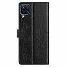 For Samsung Galaxy A22 4G Butterflies and Flowers Leather Phone Case(Black) - 3