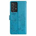 For Samsung Galaxy A23 5G Butterflies and Flowers Leather Phone Case(Blue) - 3