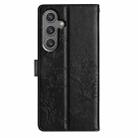 For Samsung Galaxy A55 Butterflies and Flowers Leather Phone Case(Black) - 3